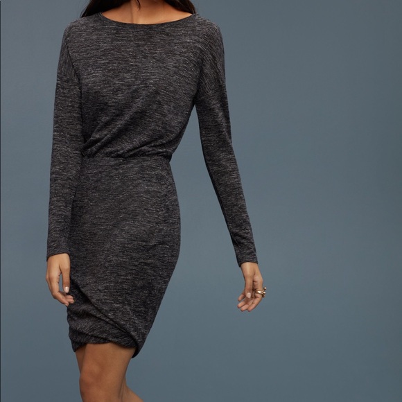 Aritzia Wilfred Bercot Long-sleeve Charcoal Grey Dress. Women’s size XS - Picture 8 of 9